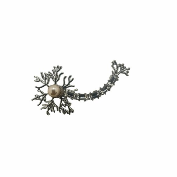 ⭐Hanreshe Neuron Pin Brooch Crystals Medical Jewelry Brain Nerve Cell Chemistry - Picture 4 of 6